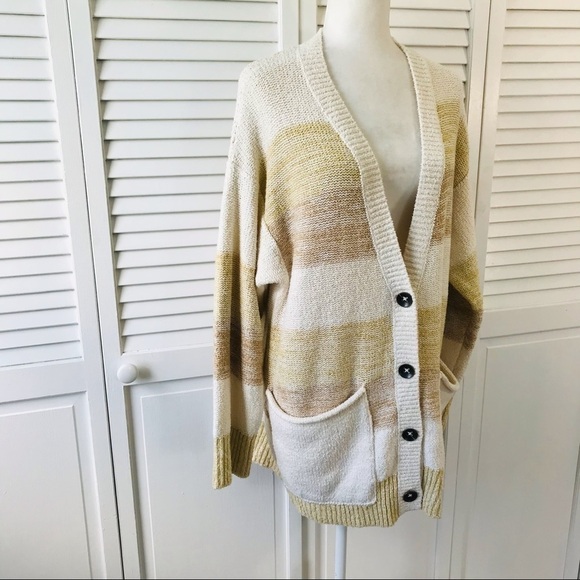 FREE PEOPLE Button Front V-Neck Knit Cardigan Size Small - Picture 3 of 9